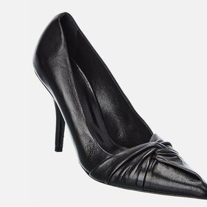 MAJE-Paris-Black Leather Pointed toe stiletto pumps classic heels EU 38/US 7.5
